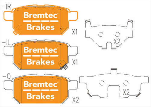 BREMTEC TRADELINE BRAKE PAD SET REAR SUZUKI SWIFT IV (FZ, NZ) 1.6 BT2181TS