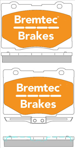 BREMTEC PRO-LINE BRAKE PADS SET HONDA LEGEND IV (KB_) AWD BT2182PRO