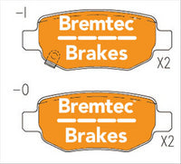 BREMTEC TRADELINE BRAKE PAD SET REAR CHERRY J3 1.6L 2010- BT2183TS