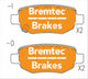 BREMTEC TRADELINE BRAKE PAD SET REAR CHERRY J3 1.6L 2010- BT2183TS