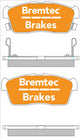 BREMTEC TRADE-LINE BRAKE PADS SET SUZUKI IGNIS 1.3, 1.5 (BOSCH) BT2186TS