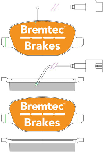 BREMTEC EURO-LINE BRAKE PADS SET ALFA ROMEO 159 3.2 JTS 2004- BT2200ELC