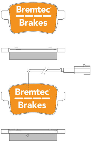BREMTEC EURO-LINE BRAKE PADS SET ALFA GIULIETTA (940) 1.4 TB BT2203ELC