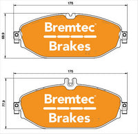 BREMTEC EURO-LINE BRAKE PADS SET MERCEDES C-CLASS (W205) C200 BT22060ELC