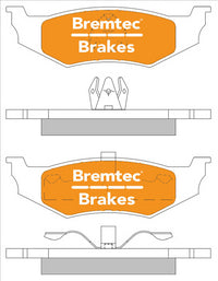 BREMTEC TRADE-LINE BRAKE PADS SET CHRYSLER PT CRUISER 2.0 2000- BT221TS