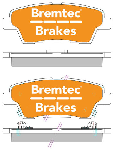 BREMTEC EURO-LINE BRAKE PADS SET HYUNDAI GENESIS COUPE 3.8V6 BT2233ELC