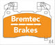 BREMTEC EVOLVE PERFORMANCE CERAMIC+ COMMODORE VE, VF BREMBO BT2237EV550