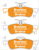 BREMTEC PRO-LINE BRAKE PADS SET HONDA CIVIC IX (FK)1.8L i-VTEC BT22481PRO