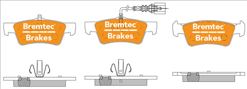 BREMTEC EURO-LINE BRAKE PADS SET BT2253ELC