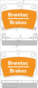 BREMTEC 4WD BRAKE PADS SET MITSUBISHI CHALLENGER 1994- BT225E