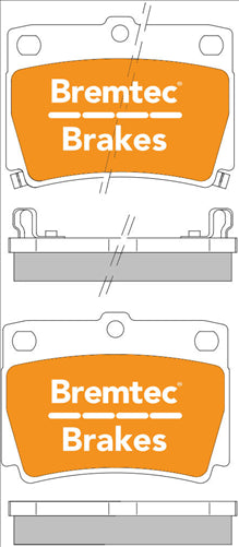 BREMTEC TRADELINE BRAKE PAD SET REAR MITSUBISHI CHALLENGER PAJERO BT225TS