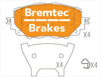 BREMTEC TRADE-LINE BRAKE PADS SET MAZDA MX-5 IV (ND) 2.0L 2016- BT22770TS