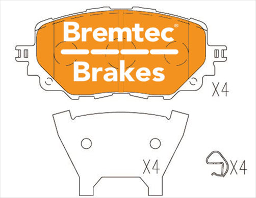 BREMTEC TRADE-LINE BRAKE PADS SET MAZDA MX-5 IV (ND) 2.0L 2016- BT22770TS