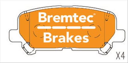 BREMTEC PRO-LINE BRAKE PADS SET ISUZU MUX 4WD 3.0D 2014- BT2279PRO