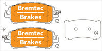 BREMTEC PRO-LINE BRAKE PADS SET MAZDA 2 (GJ) 1.5L 2014- BT22820PRO
