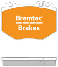 BREMTEC EURO-LINE BRAKE PADS SET BT2282ELC