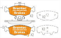 BREMTEC EURO-LINE FRONT BRAKE PADS SET FIAT PANDA BT2283EL