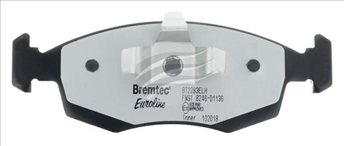 BREMTEC EURO-LINE HD FRONTBRAKE PADS SET FIAT PANDA (312) 1.2D 2012- BT2283ELH