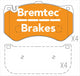 BREMTEC EURO-LINE HD BRAKE PADS SET MERCEDES (W205) C63 6.0L V8 BT22890ELH