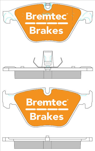 BREMTEC EURO-LINE BRAKE PADS SET BMW 5 (F10) 528i, 520d 3/2010- BT2293ELC