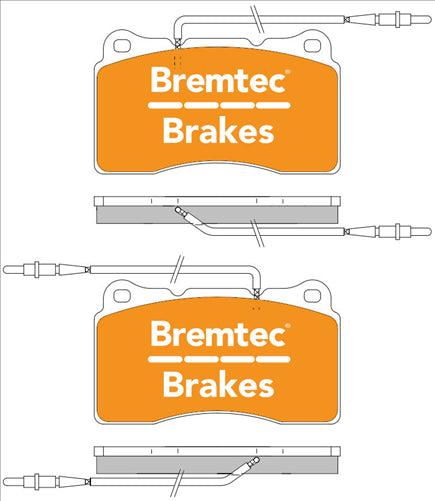 BREMTEC EURO-LINE BRAKE PADS SET BT2297ELC