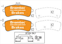 BREMTEC EUROLINE HD CERAMIC+ ZERO DUST MERCEDES BENZ S-CLASS (W222) BT23060ELH