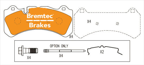 BREMTEC EVOLVE HYBRID CARBON VOLVO S60 POLESTAR 2015- BT23130EV550
