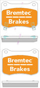 BREMTEC EURO-LINE BRAKE PADS SET BT2313ELC