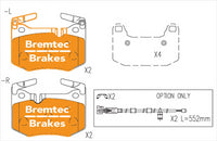 BREMTEC PRO-SERIES ECE R90 HEAVY-DUTY LEXUS RC F (USC10) 4.9L 2014- BT23290PRO