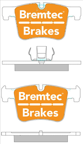 BREMTEC EURO-LINE FRONT BRAKE PADS SET BMW X3 (F25) xDrive 28i 2011- BT2329ELC