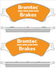 BREMTEC PRO-LINE CERAMIC HD+ LOW DUST MAZDA BT50 FORD RANGER BT2331PRO