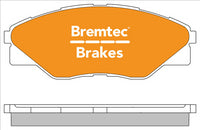 BREMTEC PRO LINE HD CERAMIC+ LOW DUST TOYOTA HILUX 3.0 4X2 2004- BT2332PRO