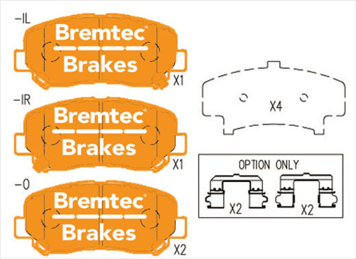 BREMTEC PRO-LINE BRAKE PADS SET MAZDA CX5 (KE) 2.0L AWD 2012- BT2342PRO