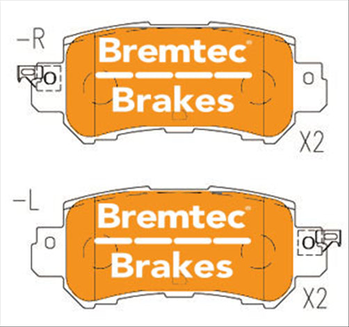 BREMTEC PRO-LINE HD CERAMIC+ ZERO DUST MAZDA CX5 (KE) 2.0L AWD 2012- BT2344PRO