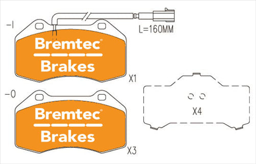 BREMTEC EURO-LINE BRAKE PADS SET BT2345AELC