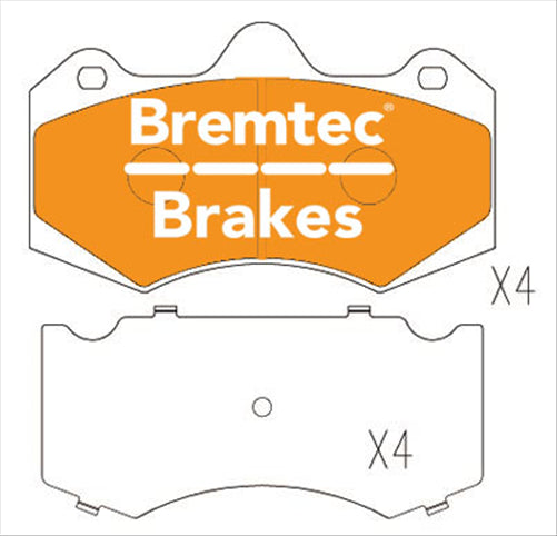 BREMTEC 4WD BRAKE PADS SET HOLDEN HSV VE (AP CALIPER) BT2350E