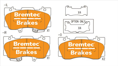 BREMTEC EVOLVE PERFORMANCE CERAMIC+ FORD MUSTANG (FM) GT 5.0L 2014 BT23580EV55