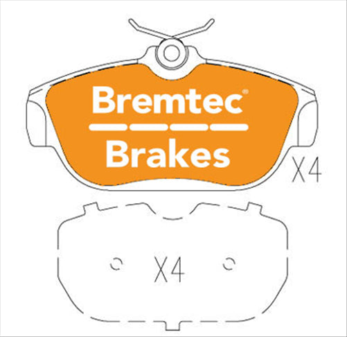 BREMTEC TRADE-LINE BRAKE PADS SET VOLVO 940 2.0L 1990- BT236TS
