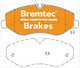 BREMTEC EUROLINE BRAKE PAD SET MERCEDES BENZ VITO BT23730ELH
