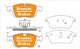 BREMTEC EURO-LINE BRAKE PAD FRONT SET VOLVO XC60 WAGON 2010- BT23840ELH