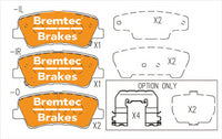 BREMTEC PRO-LINE HD CERAMIC REAR PAD SE LDV G10 MPV 2.0L 2015- REAR BT23890PRO
