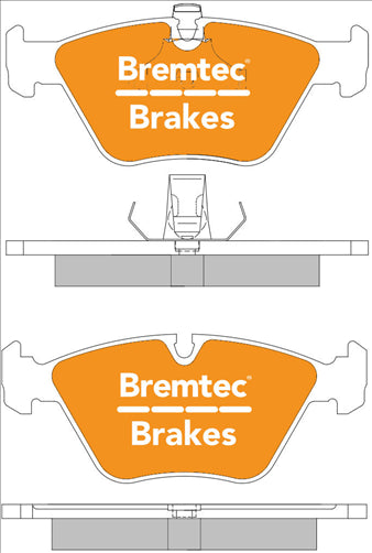 BREMTEC EURO-LINE BRAKE PADS SET BMW 5 SERIES (E39) 1996- BT238ELC