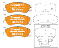 BREMTEC PRO-SERIES  FRONT PAD SET  LDV G10 MPV 2.0L 2015- BT23900PRO
