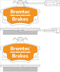BREMTEC EURO-LINE BRAKE PADS SET ALFA 164 2.0 2.0TS WITH SENSOR BT242ELC