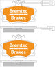 BREMTEC EURO-LINE BRAKE PADS SET ALFA 164 2.0 2.0TS WITH SENSOR BT242ELC