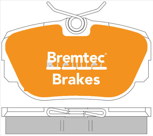 BREMTEC TRADE-LINE BRAKE PADS SET BMW 3 SERIES (E30) 1986-91 BT244TS