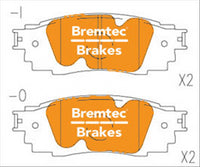 BREMTEC TS PADS REAR CAMRY COROLLA C-HR LEXUS BT24660TS