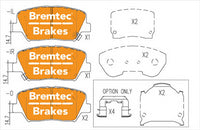 BREMTEC TRADE-LINE BRAKE PADS SET KIA RONDO (RP) 2.0L 2013- BT24710TS