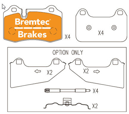 BREMTEC EVOLVE HYBRID-CARBON ASTON MARTIN VANTAGE 5.9L V12 BT24750EV550