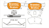 BREMTEC TRADE-LINE BRAKE PADS SET HOLDEN ASTRA (BK) 1.4L 2016- BT25360TS